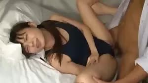Teen doll in nylon swimsuit: Legs spread wide, fingered until ready, then pounded